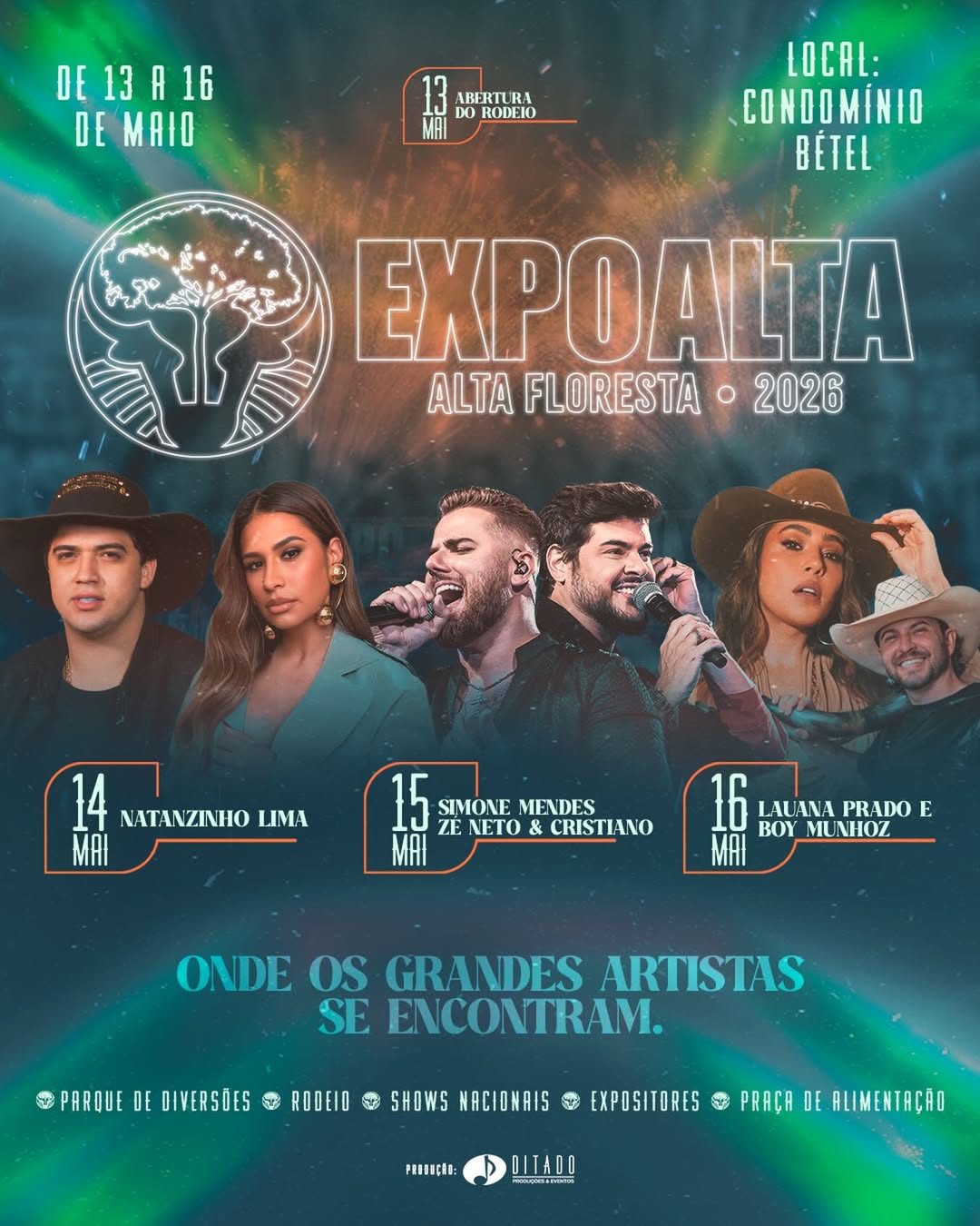 ExpoAlta 2026 confirma grandes atrações e promete movimentar Alta Floresta em maio