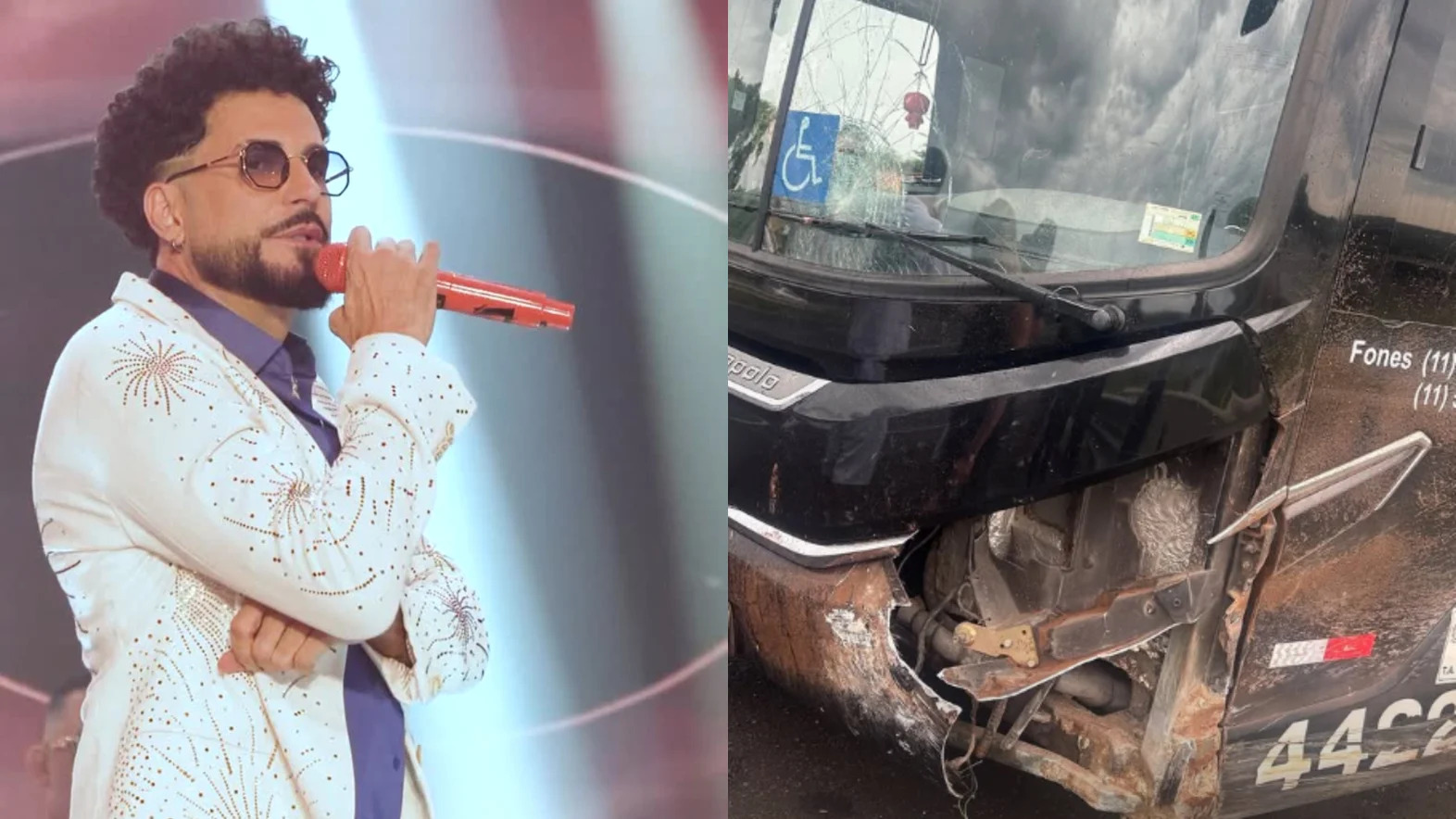 Cantor Latino sofre acidente de ônibus com sua equipe no interior de São Paulo
