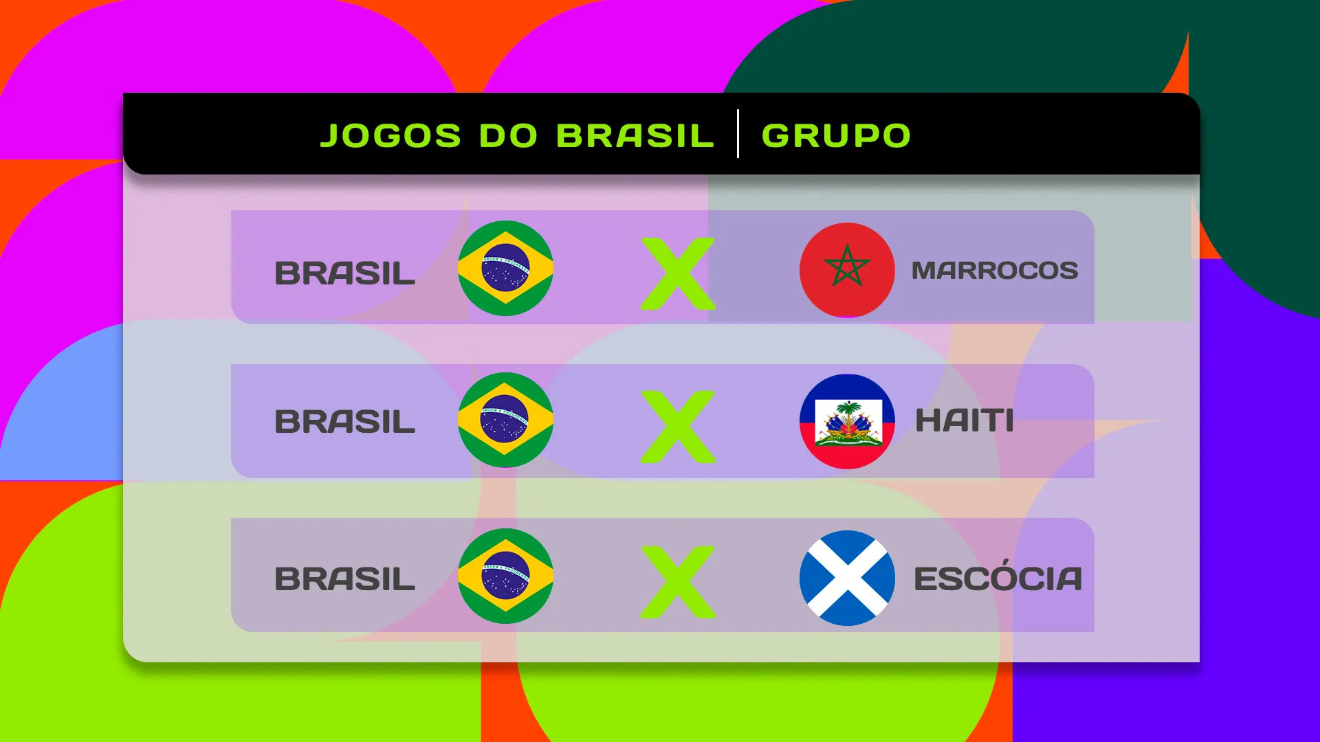 Brasil, veja datas, horários e locais dos jogos