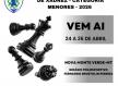 A Cidade receberá fase final do Campeonato Estadual de Xadrez em abril.