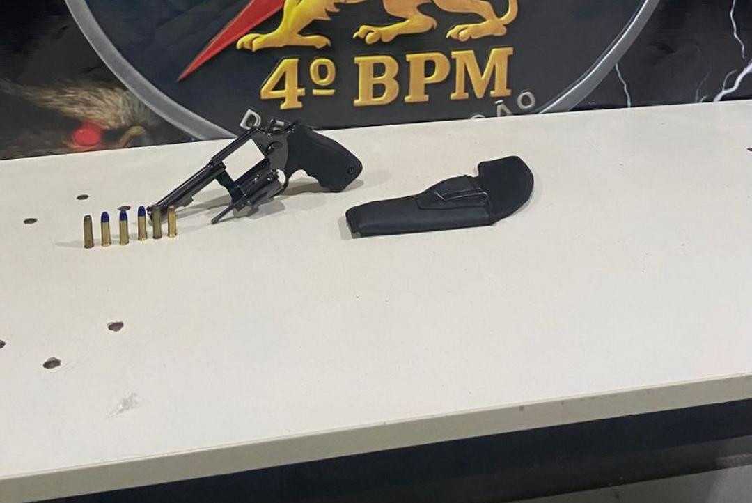 Polícia Militar prende homem com revólver e munições em borracharia de Várzea Grande