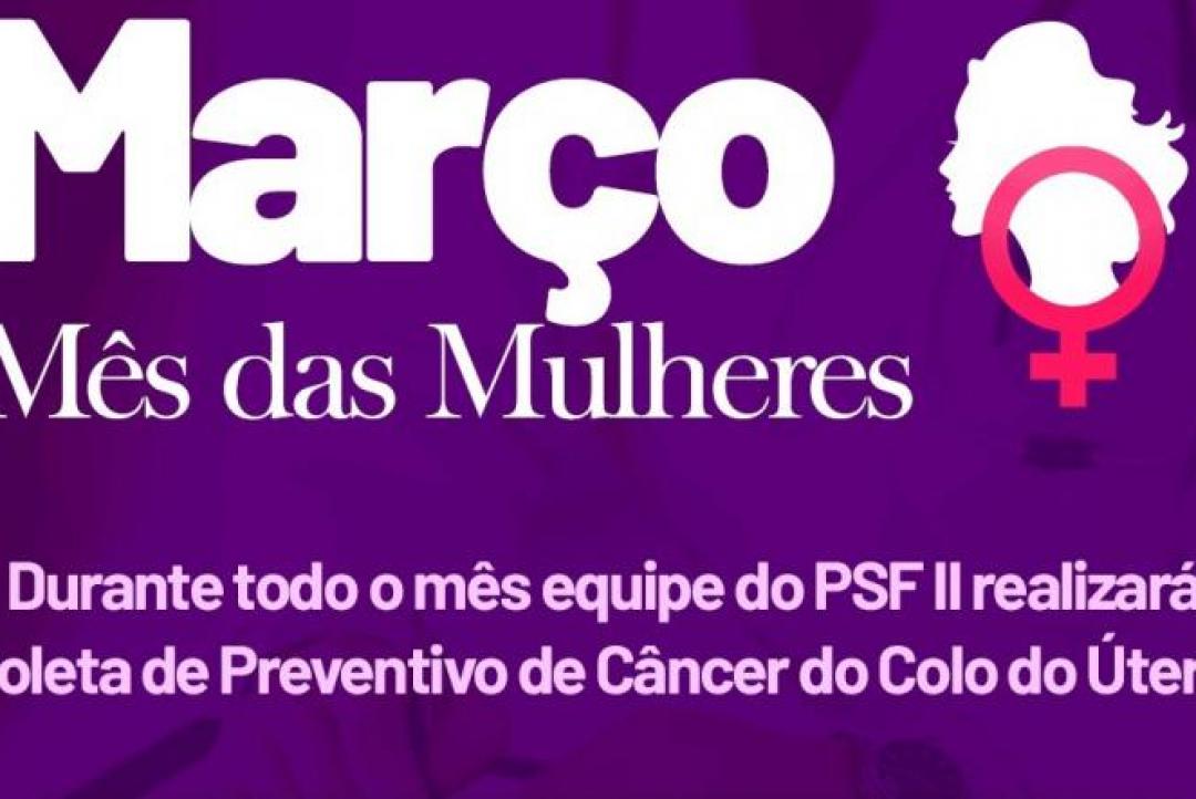MARÇO LILÁS SAÚDE DA MULHER; A Secretaria Municipal de Saúde, realiza durante o mês de março, atendimentos especiais, para a saúde da mulher.