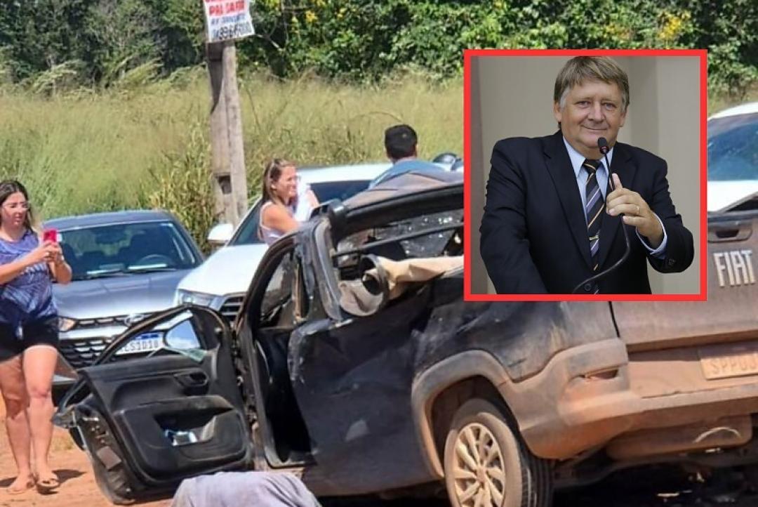Strada de presidente da Câmara de Sinop foi atingida por Hilux e bateu em S10 parada no acostamento