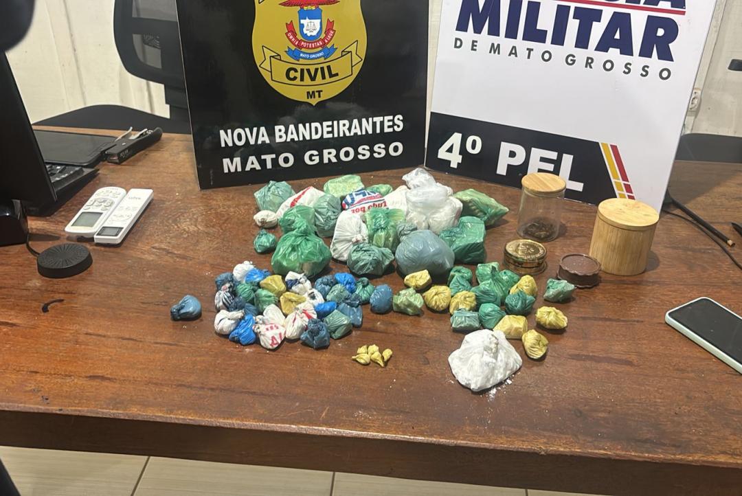 Suspeito investigado há quatro meses é preso por tráfico de drogas e falsidade ideológica em Nova Bandeirantes