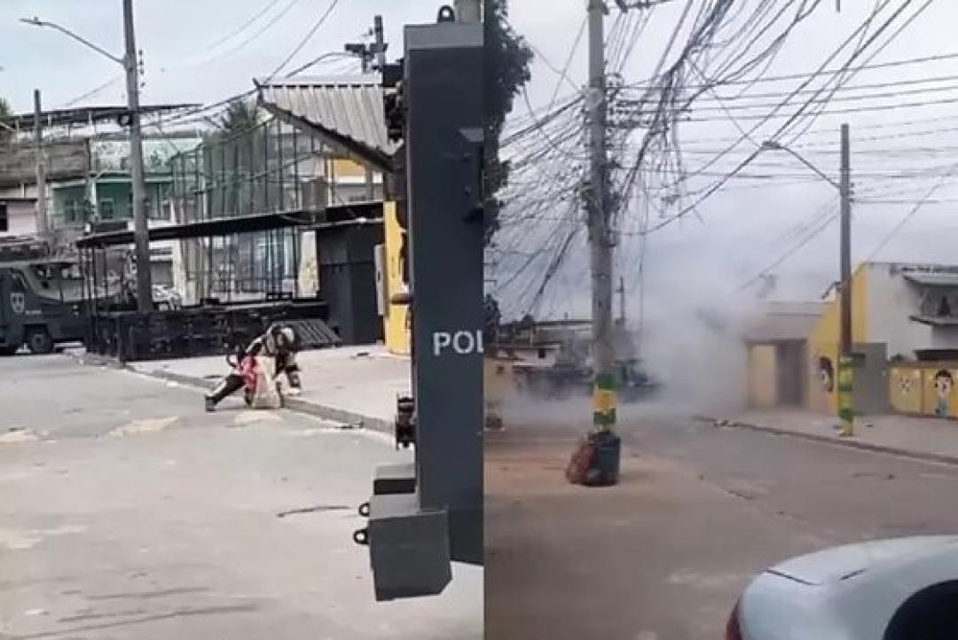 Granada é encontrada no telhado de creche e mobiliza Esquadrão Antibombas