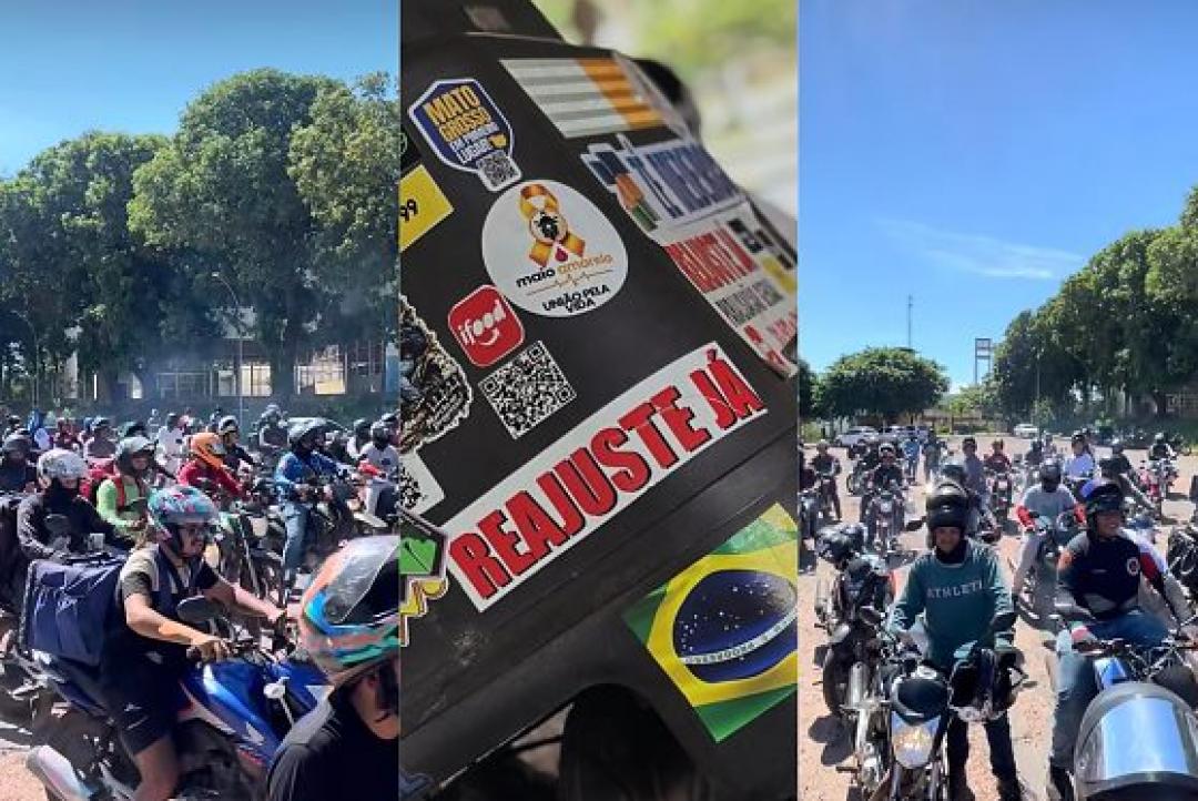 Motoboys, entregadores e motoristas do Ifood, Uber e 99 anunciam paralisação em Cuiabá e Várzea Grande; vídeo