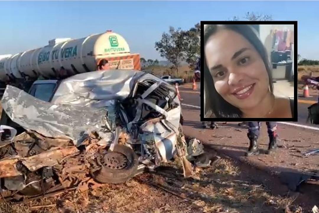 Filha de servidora invade contramão, bate de frente com caminhão e morre na MT-130