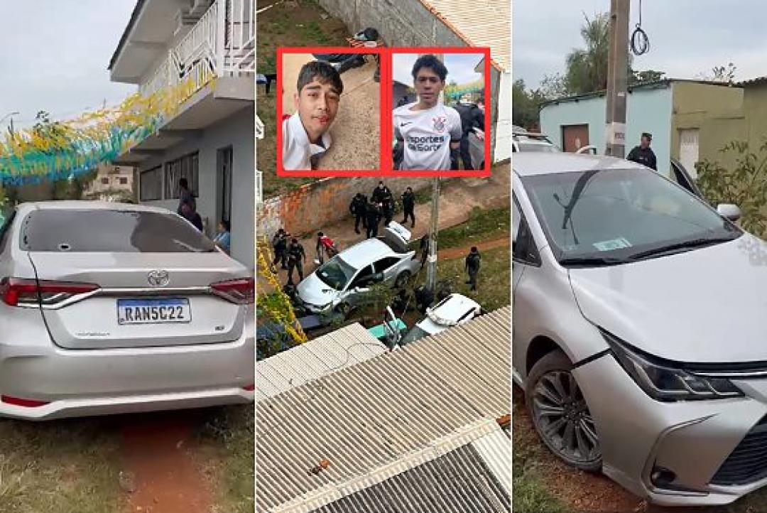 Bandidos invadem casa de promotor, roubam Corolla e acabam presos após perseguição; veja vídeo