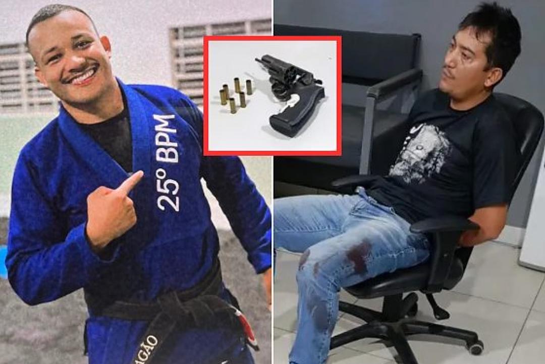 Assassino descarregou arma contra cabo da PM durante aula de artes marciais em Várzea Grande