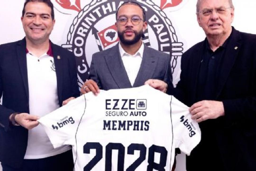 Corinthians oficializa renovação de Memphis Depay até 2028: