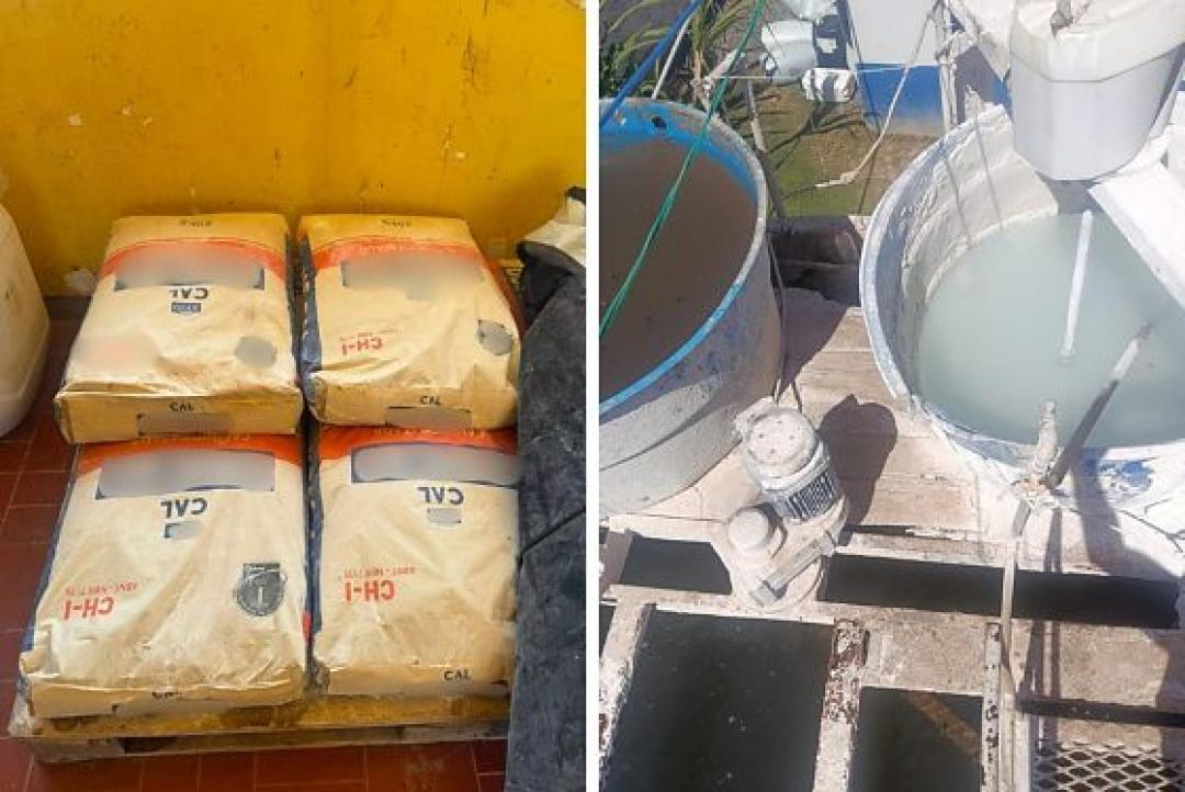 Concessionária de água é flagrada usando cal de construção civil para tratar água