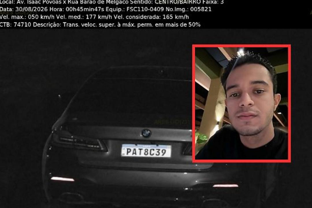 Playboy da BMW estava a 177 km/h na Isaac Póvoas antes de matar motociclista; avenida tem limite de 60km/h