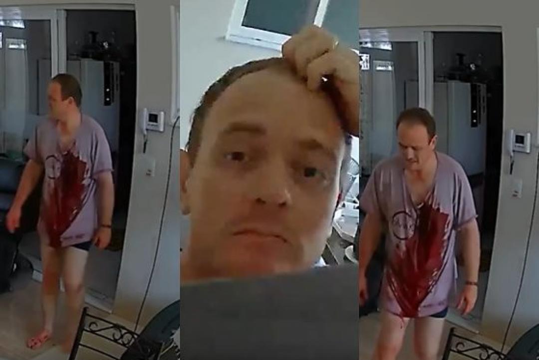 Imagens chocantes mostram discussões e frieza de feminicida ensanguentado após matar a esposa e esfaquear a filha em Lucas do Rio Verde