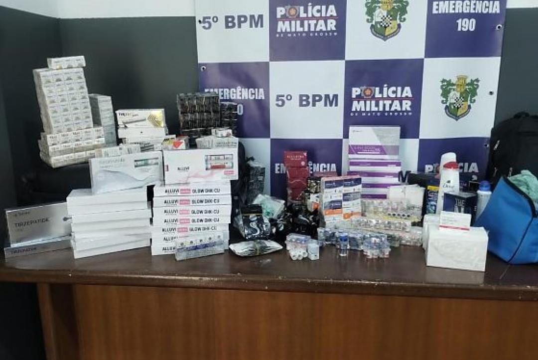 Homem é preso com 621 medicamentos emagrecedores e anabolizantes em ônibus em MT