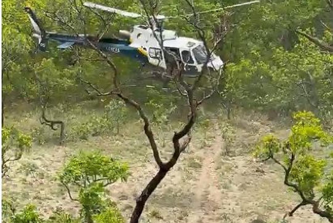 Jovem é socorrido de helicóptero após acidente de moto em zona rural de Cuiabá