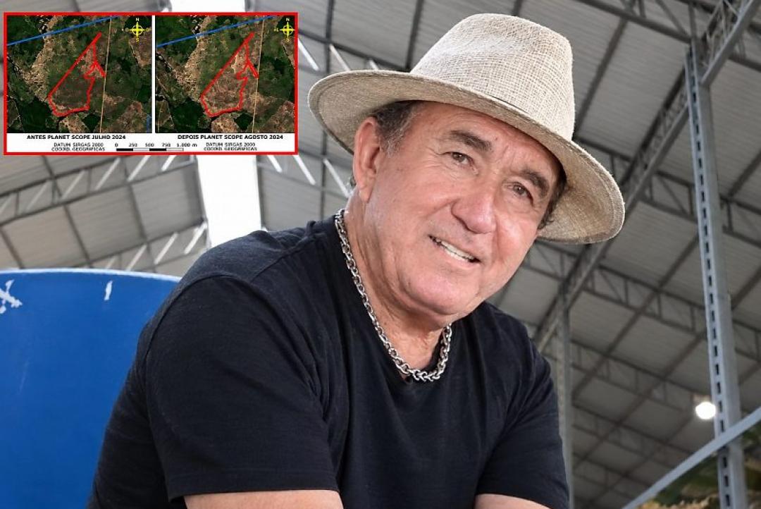 Amado Batista é multado e tem área embargada por desmatamento ilegal em fazenda de MT