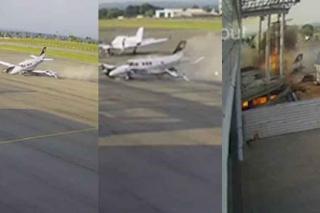 Vídeo mostra momento que avião cai e explode no Aeroporto da Bom Futuro