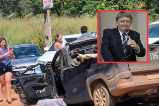 Strada de presidente da Câmara de Sinop foi atingida por Hilux e bateu em S10 parada no acostamento
