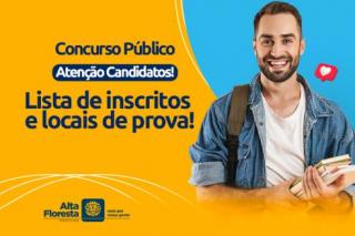 Comissão organizadora do Concurso Público divulga locais e horários das provas