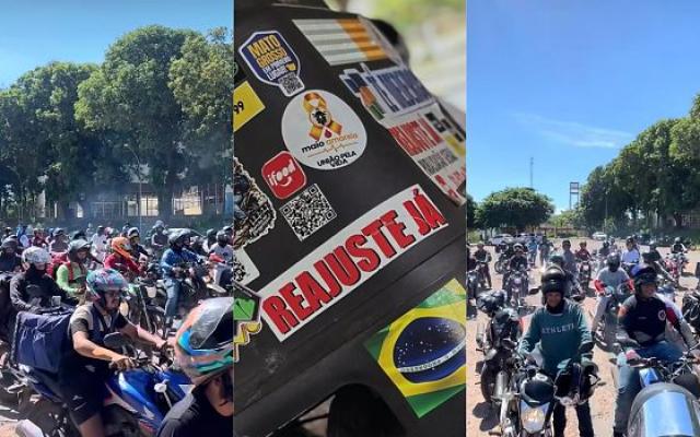 Motoboys, entregadores e motoristas do Ifood, Uber e 99 anunciam paralisação em Cuiabá e Várzea Grande; vídeo