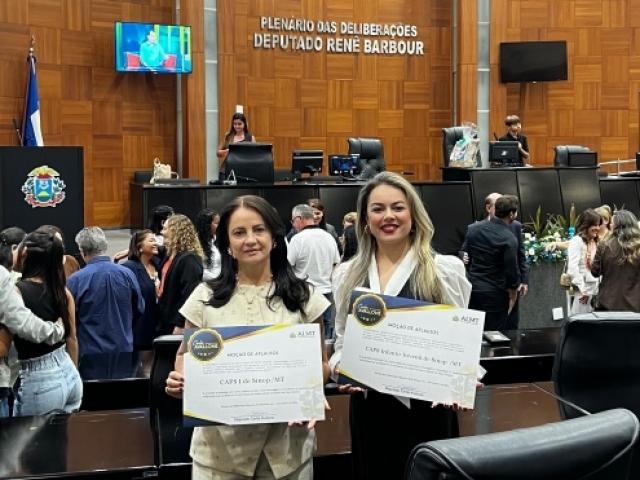 CAPSi e CAPS de Sinop recebem destaque na Assembleia Legislativa de MT por promoção à saúde mental
