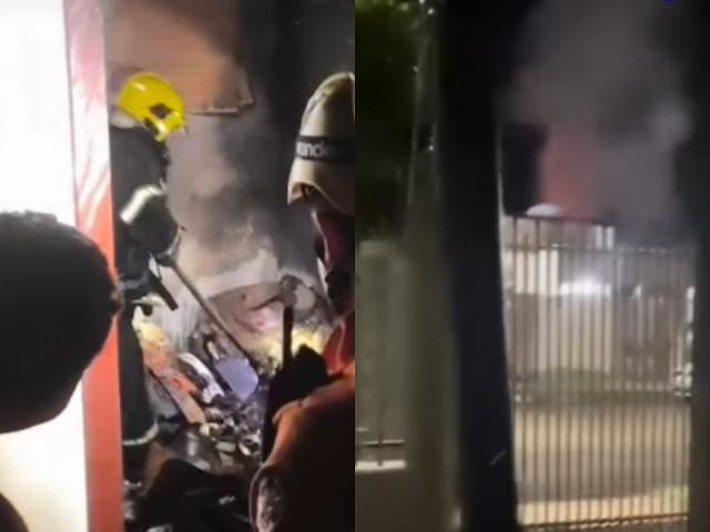 Incêndio atinge residência durante a madrugada e destrói quarto