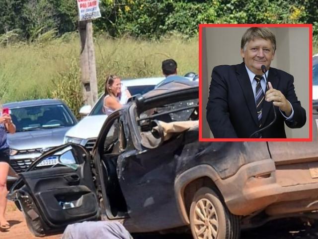 Strada de presidente da Câmara de Sinop foi atingida por Hilux e bateu em S10 parada no acostamento