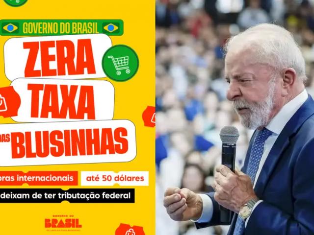 Lula anuncia fim da taxa das blusinhas a meses da eleição