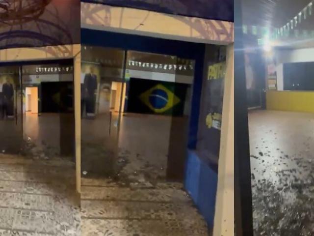 Sede do QG Flávio Bolsonaro em Rondonópolis é alvo de vandalismo