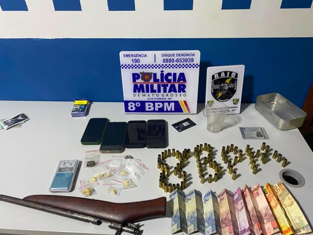 Operação do RAIO termina com drogas, arma e seis pessoas conduzidas em Alta Floresta