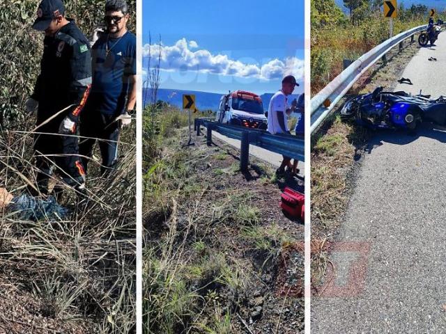 Motociclista morre em curva perto da Salgadeira na estrada de Chapada dos Guimarães