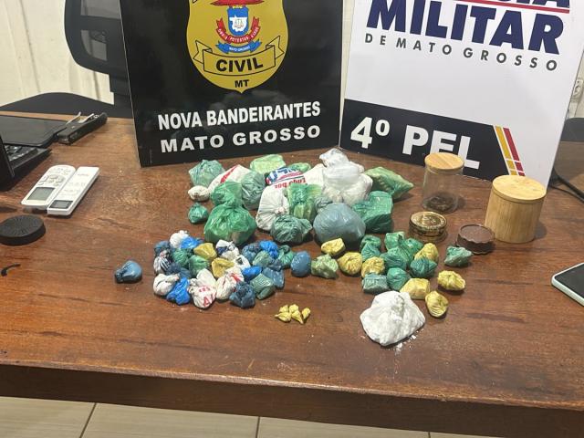 Suspeito investigado há quatro meses é preso por tráfico de drogas e falsidade ideológica em Nova Bandeirantes