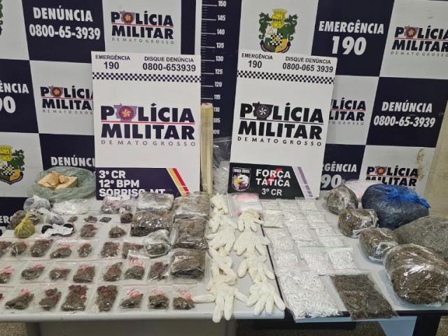Força Tática prende três faccionados por tráfico de drogas em Sorriso