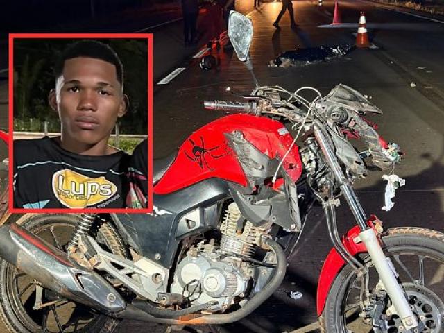 Motociclista de 19 anos atropela boi e morre na BR-163 em Cuiabá