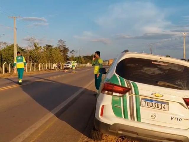 Idoso morre após ser atropelado por carreta na MT-208, próximo ao Posto G3, em Carlinda
