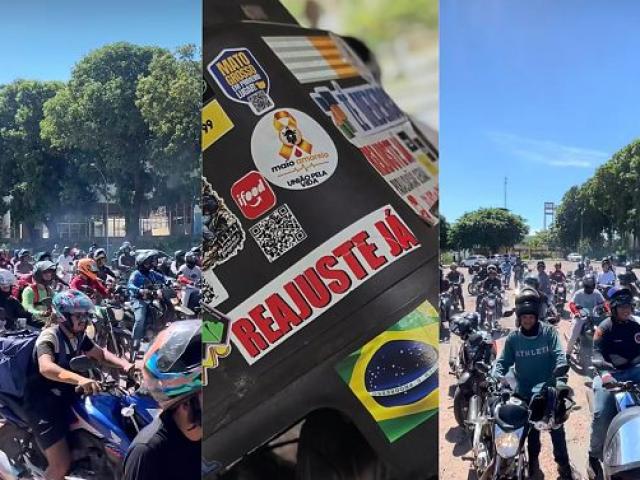 Motoboys, entregadores e motoristas do Ifood, Uber e 99 anunciam paralisação em Cuiabá e Várzea Grande; vídeo