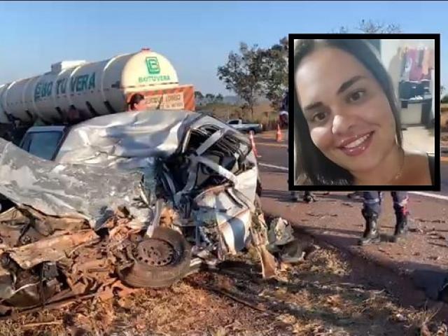 Filha de servidora invade contramão, bate de frente com caminhão e morre na MT-130