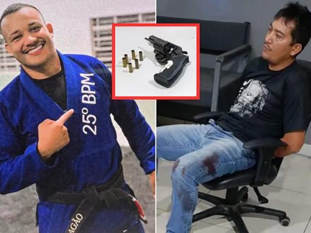 Assassino descarregou arma contra cabo da PM durante aula de artes marciais em Várzea Grande