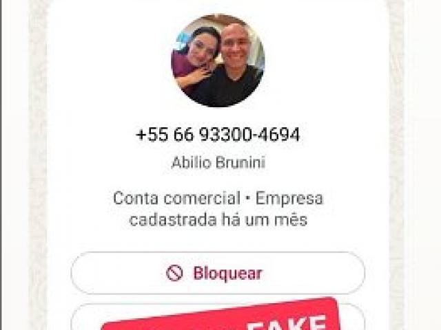 Golpistas criam perfil falso usando nome do prefeito Abilio Brunini
