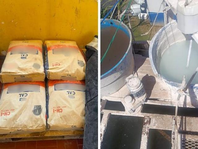 Concessionária de água em Acorizal é flagrada usando cal de construção civil para tratar água