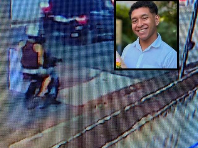 Imagens mostram professor subindo na garupa de moto minutos antes de sumir em Várzea Grande; vídeos