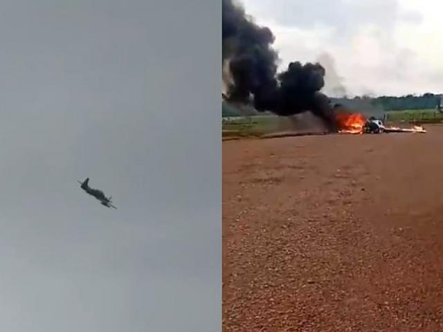 FAB tenta interceptar avião em Juara; ocupantes incendeiam aeronave após pouso em pista clandestina e ninguém é preso