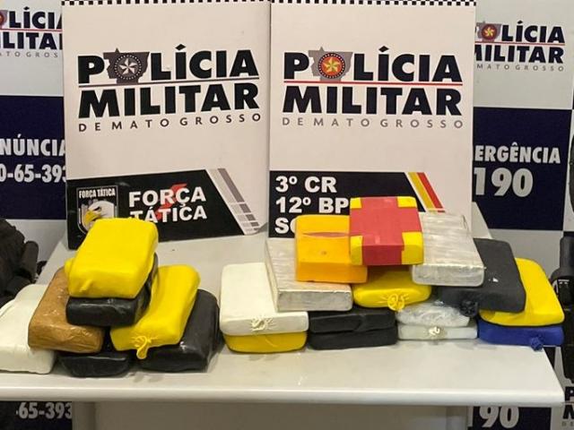 Quadrilha é presa pela Polícia Militar com 25 quilos de entorpecentes