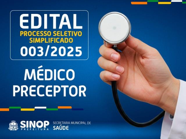 Prefeitura de Sinop lança processo seletivo simplificado para médicos clínicos gerais
