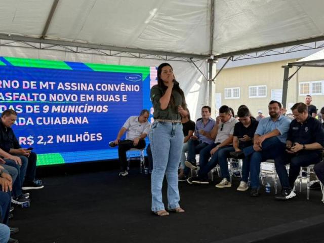 “Tudo o que está sendo feito pelo Governo de MT em Santo Antônio de Leverger é histórico”, afirma prefeita