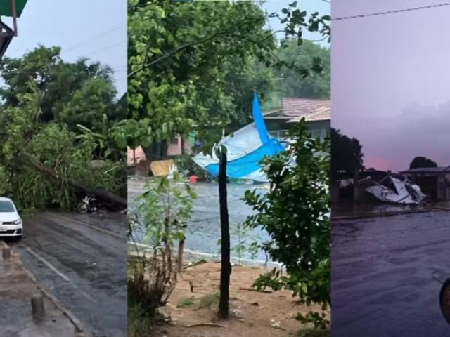 Temporal atinge município de MT e causa estragos em prédios públicos