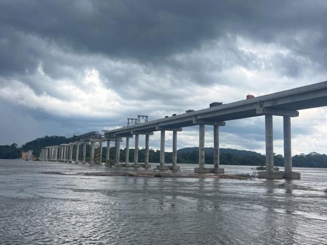 Construção da maior ponte de Mato Grosso alcança 60% de execução no Rio Juruena