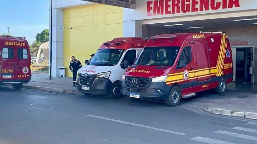 Homem leva choque elétrico em cima de caminhão e sofre queimaduras graves no rosto e tórax