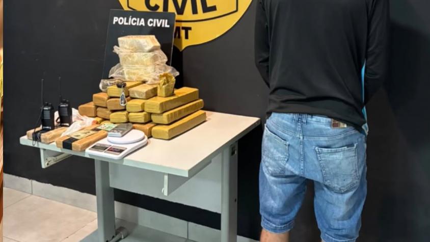 Polícia Civil prende suspeito e apreende cerca de 20 quilos de drogas em Colíder