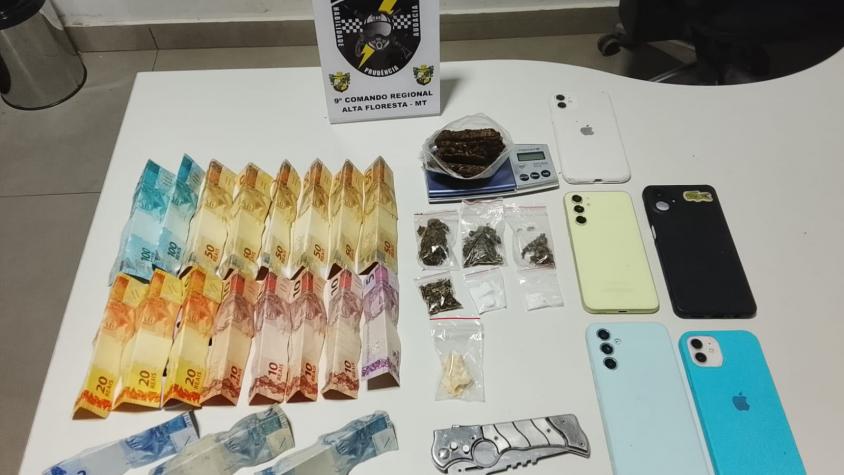 Quatro são conduzidos após ameaça e apreensão de drogas em Alta Floresta
